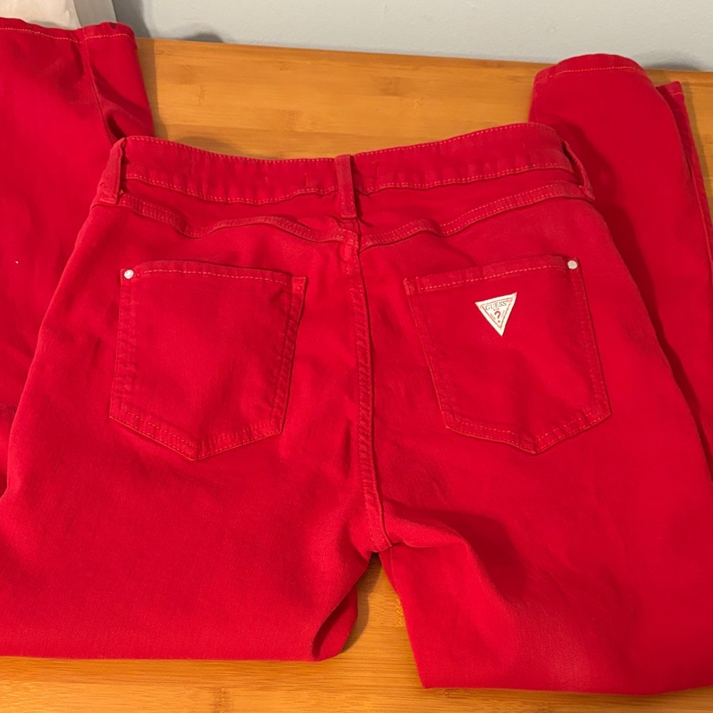 Guess Women's Bold Red Skinny Jeans size 29